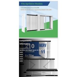 2 Pack 210 Air Filter Replacement Compatible with 210 Whole House Air Purifier